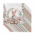 thumbnail image 1 of Easter Bunny Cloth Napkins, Cute Rabbit Rose Floral Pastoral Leaves Plants Washable and Reusable Dinner Napkins Set of 8, Table Napkin for Kitchen Party Birthday Wedding Hotel Housewarming 20"x20", 1 of 9