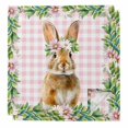 thumbnail image 1 of Easter Bunny Cloth Napkins, Spring Daisy Botanical Leaves Pink Plaid Washable and Reusable Dinner Napkins Set of 2, Table Napkin for Kitchen Party Birthday Wedding Hotel Housewarming 20"x20", 1 of 9