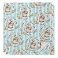 thumbnail image 1 of Easter Bunny Cloth Napkins, Spring Easter Eggs Botanical Blue Striped Washable and Reusable Dinner Napkins Set of 2, Table Napkin for Kitchen Party Birthday Wedding Hotel Housewarming 20"x20", 1 of 9