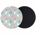 thumbnail image 1 of Easter Bunny Coasters Set of 2, Absorbent Coasters for Drinks, Colorful Eggs Spring Leaves Daisy Blue Coaster for Desk Coffee Table Protection, Home Decor House Warming Gifts 4", 1 of 8