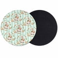 thumbnail image 1 of Easter Bunny Coasters Set of 2, Absorbent Coasters for Drinks, Spring Easter Eggs Botanical Green Striped Coaster for Desk Coffee Table Protection, Home Decor House Warming Gifts 4", 1 of 8