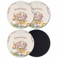 thumbnail image 1 of Easter Bunny Coasters Set of 4, Absorbent Coasters for Drinks, Spring Easter Eggs Floral Burlap Rustic Coaster for Desk Coffee Table Protection, Home Decor House Warming Gifts 4", 1 of 8