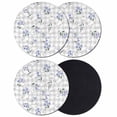 thumbnail image 1 of Easter Bunny Coasters Set of 4, Absorbent Coasters for Drinks, Spring Purple Flower Rustic Farmhouse Grey Plaid Coaster for Desk Coffee Table Protection, Home Decor House Warming Gifts 4", 1 of 8