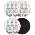 thumbnail image 1 of Easter Bunny Coasters Set of 4, Absorbent Coasters for Drinks, Spring Watercolor Polka Dot Flower Plaid Coaster for Desk Coffee Table Protection, Home Decor House Warming Gifts 4", 1 of 8