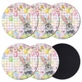 thumbnail image 1 of Easter Bunny Coasters Set of 6, Absorbent Coasters for Drinks, Spring Colorful Eggs Flower Branch Plaid Coaster for Desk Coffee Table Protection, Home Decor House Warming Gifts 4", 1 of 8