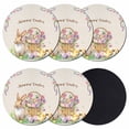 thumbnail image 1 of Easter Bunny Coasters Set of 6, Absorbent Coasters for Drinks, Spring Easter Eggs Floral Burlap Rustic Coaster for Desk Coffee Table Protection, Home Decor House Warming Gifts 4", 1 of 8