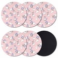 thumbnail image 1 of Easter Bunny Coasters Set of 6, Absorbent Coasters for Drinks, Spring Purple Flower Rustic Rabbit Pink Coaster for Desk Coffee Table Protection, Home Decor House Warming Gifts 4", 1 of 8