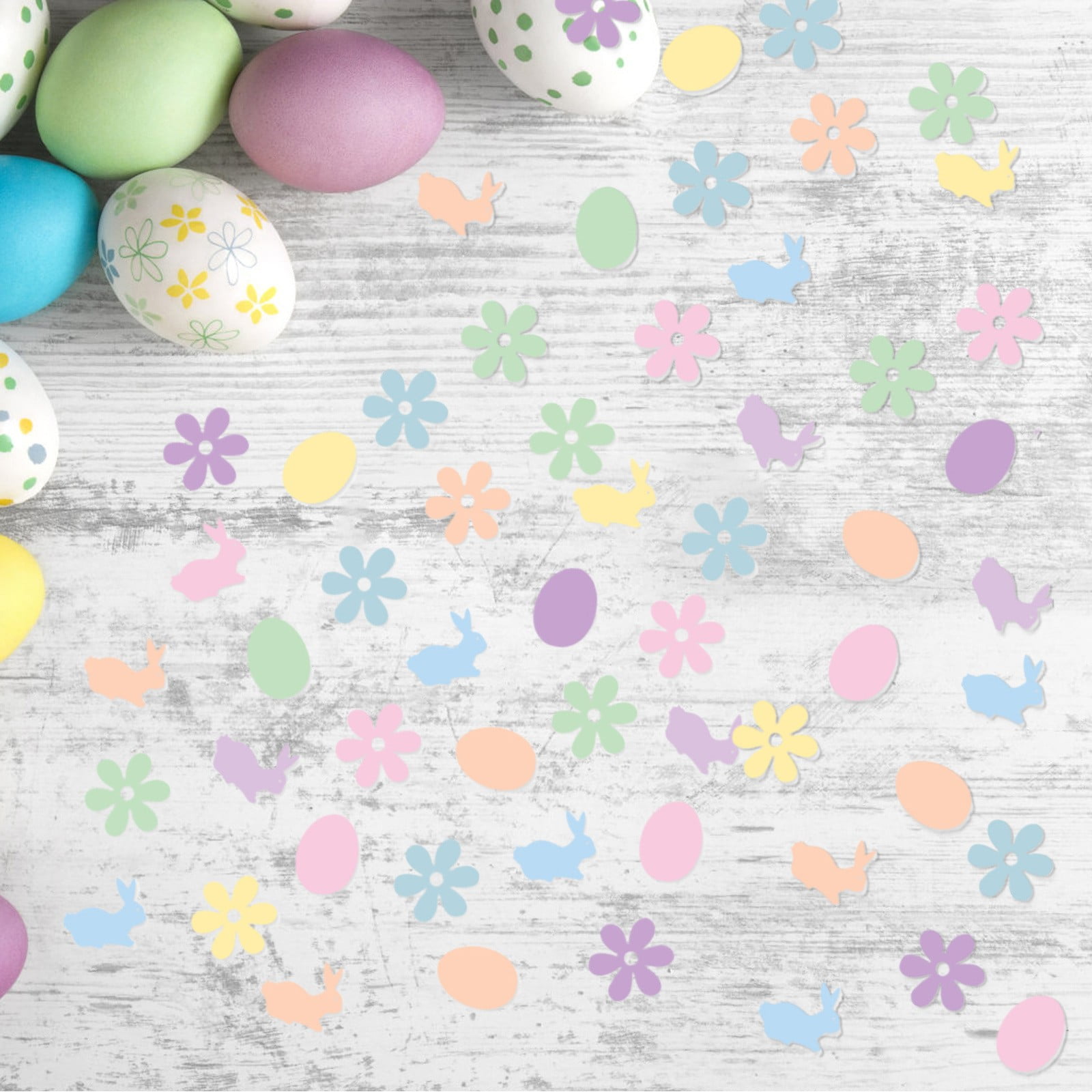 Easter Bunny Colorful Confetti Bunny And Egg Party Decoration Confetti