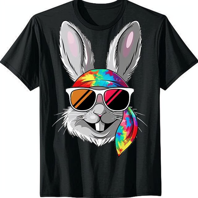 Easter Bunny Cool Vibes Tee Unique Design Stylish Sunglasses Fun