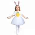 thumbnail image 1 of Easter Bunny Kids Short Sleeve Tutu Tulle Dresses and Headband Set Dress up Party Outfit Girls 8-9 Years Clothes, 1 of 4