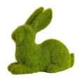 thumbnail image 1 of Easter Bunny Decor, Flocked Bunny Moss Bunnies Spring Decor Resin Rabbit Figurines for Table Desk Easter Decorations, 1 of 5