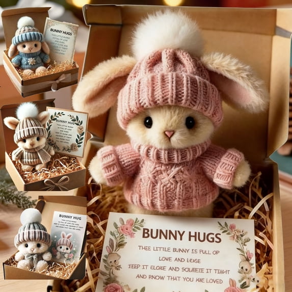 Easter Bunny Decor Mini Bunny Keepsake Box, Cute Decorative Gift Case for Easter and Mother's Day, Elegant Easter Gifts Storage Container for Holiday Present and Home Decor, Easter Toys, C