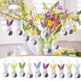 thumbnail image 1 of Easter Bunny Decor New Easter Bunny With Multiple Wool Pendants No Face Elderly Dwarf Doll Rudolf Decoration on Clearance, 1 of 3