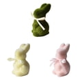 thumbnail image 1 of Easter Bunny Decor Set (1-3PC), Flocked Rabbit Figurines with Moss Texture & Bowties, Cute Furry Statues for Outdoor Garden Party, Table Centerpieces, and Spring Holiday Home Decoration, 1 of 9