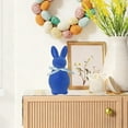 thumbnail image 1 of Easter Bunny Decor​ Sweet Colorful Plush Rabbit Ornament Ribbon Bow Knot Cute Shape Warm Feel, Easter Decorations for Home Table, 1 of 6