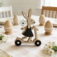 thumbnail image 1 of Easter Bunny Decor​ Wooden Cycling Rabbit Desktop Ornaments Cute Small Bunny Decor Easter Decorations for Home Party Spring, 1 of 7