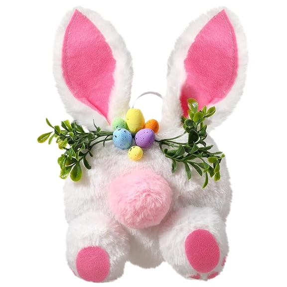 Easter Bunny Decoration,Soft Bunny Decoration, 7.87''x11'' Pastel Color Bunny Hanging Ornaments,for Easter Decoration Tabletop Centerpieces Holiday Home Decor Spring Tea Party Supplies(Pink)