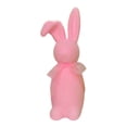 thumbnail image 1 of Easter Bunny Decorations Flocked Bunnies Figurine with Soft Velvet Texture, 16" Resin Rabbit Ornaments Spring Decor for Home Office Table Centerpiece Gift, 1 of 8