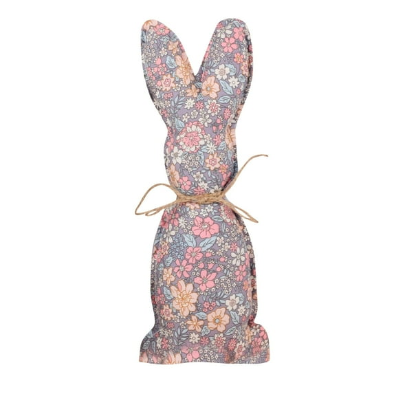 Easter Bunny Decorations Large Fabric Rope Bunny Ornament 9.4x3.1 inch Spring Easter Party Decor Standing Bunny Doll for Home Table Shelf Decor D