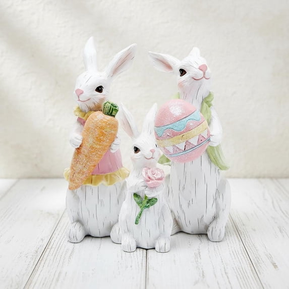 Easter Bunny Decorations Spring Indoor Home Decor Bunny Figurines