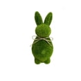 thumbnail image 1 of Easter Bunny Decorative Figurine Green Faux Fur Plastic Rabbit Desk Decoration for Home Office Party Festive Spring Holiday Display, 1 of 5