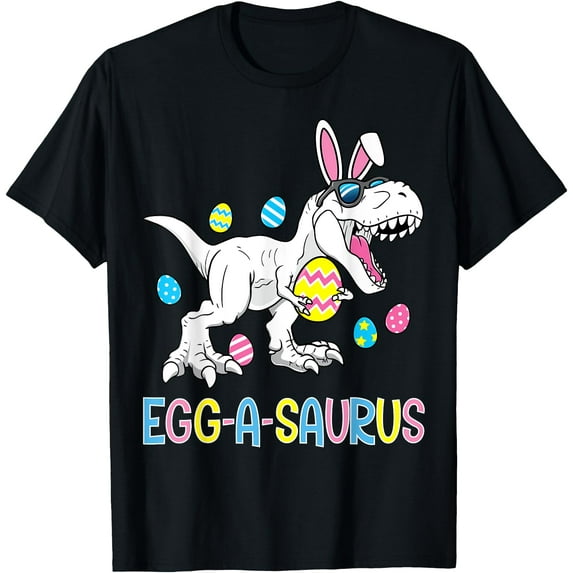 Easter Bunny Dinosaur Egg A Saurus T-Rex Unisex T-Shirt for Men Women Kids