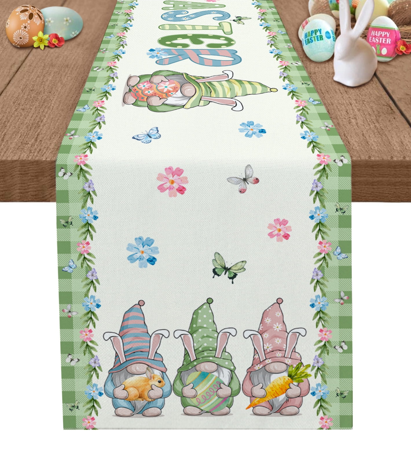 Easter Bunny Dwarf Egg Flower Table Runners Modern Wedding Tablecloths Easter Bunny Dwarf Egg Flower Table Runners Modern Wedding Tablecloths