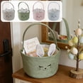 thumbnail image 1 of Easter Bunny Ear Basket - Cute Egg & Gift Storage Bag For Easter Hunts & Parties, Durable Reusable Design, Perfect Easter Decorations & Year of The Horse Festive Essential, 9*5.5in, Gray, 1 of 6