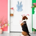 thumbnail image 1 of Easter Bunny Ear Bow Easter Home Hanging Decoration Spring Home Front Door Outdoor Light Blue, 1 of 5