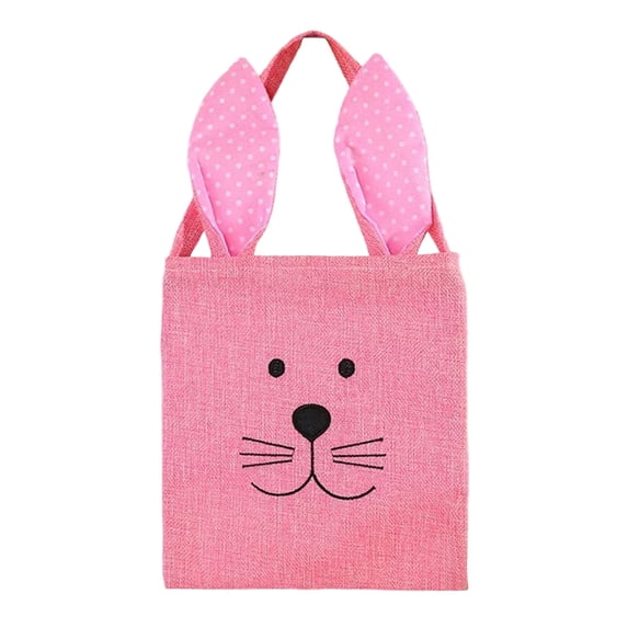 Easter Bunny Ear Handbag - Festive Linen Gift Packaging Bag for Celebrations & Decor - Reusable Eco-Friendly Holiday Tote with Stylish Design