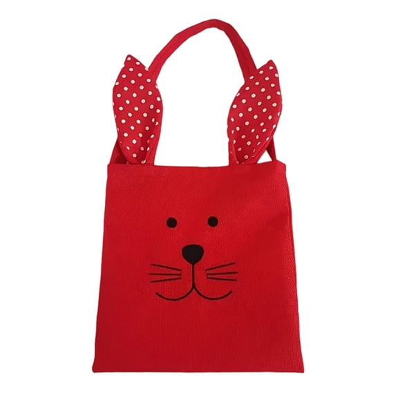 Easter Bunny Ear Handbag - Festive Linen Gift Packaging Bag for Celebrations & Decor - Reusable Eco-Friendly Holiday Tote with Stylish Design