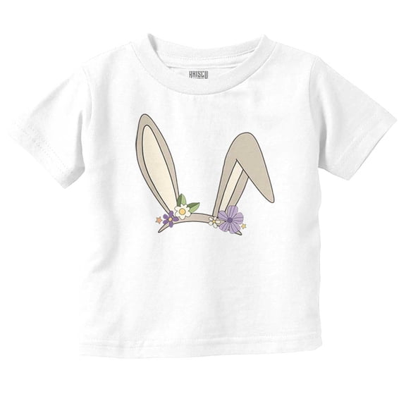Easter Bunny Ears Flower Crown Youth T Shirt Tee Girls Infant Toddler Brisco Brands 4T