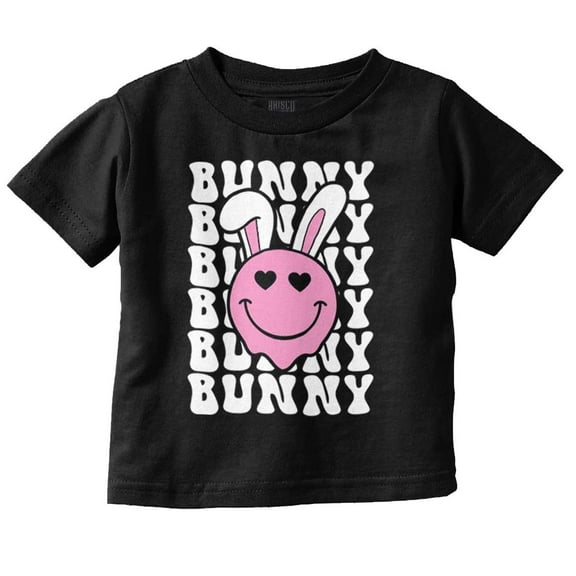 Easter Bunny Ears Heart Eyes Smile Youth T Shirt Tee Girls Infant Toddler Brisco Brands 6M