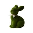 thumbnail image 1 of Easter Bunny, Easter Decorations, Easter Flocked Bunnies Figurine, Easter Spring Decoration Rabbit Set, Spring Tables Bunnies Decoration, Easter Decorating Bunnies for Home Office Party Supplies, 1 of 4