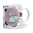 thumbnail image 1 of Easter Bunny Egg Basket Rabbit Coffee Tea Ceramic Mug Office Work Cup Gift, 1 of 3