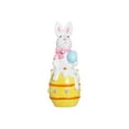 thumbnail image 1 of Easter Bunny Egg Decorations Resin Rabbit Figurines Easter Bunny Figurines Cute Spring Bunny Collectibles Easter Decor for Home Party Holiday Tabletop Mantel Shelf Centerpiece Decorations, 1 of 5