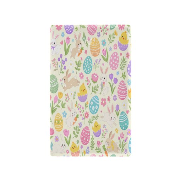 Easter Bunny Egg Floral Pattern Decorative Wall Plate, Flame Retardant PC Plastic Light Switch & Outlet Cover with Mounting Screws Fits Blank Unused Outlet