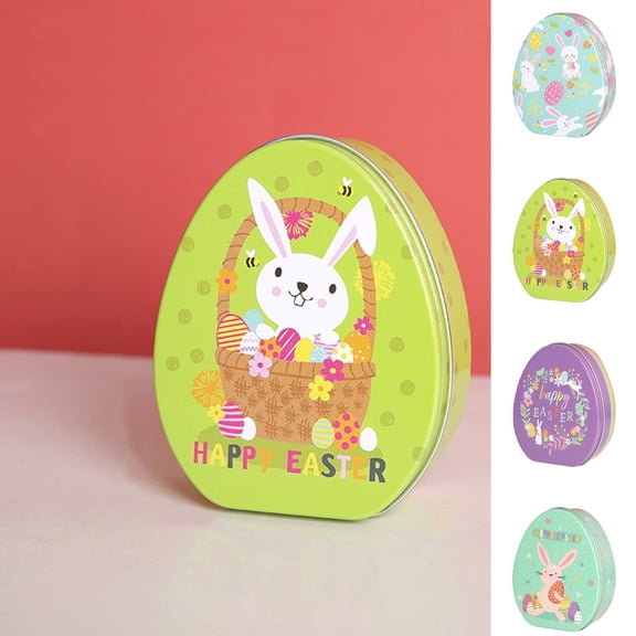 Easter Bunny Egg Gift Box - Cute Colorful Packaging Box for Sweet Treats, Candy & Chocolate, Festive Holiday Storage Container, Ideal for Easter Gifts, Egg Hunts & Family Celebrations, 4*4*2in, F