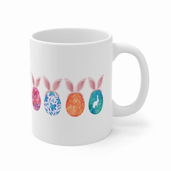 Easter Bunny Egg Mug, Easter Mug, Easter Bunny Coffee Mug, Easter Gift, easter mug, Easter basket gift, leopard print mug, East