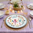 thumbnail image 1 of Easter Bunny & Egg Party Supplies Set, Disposable Plates, Tablecloth & Decorations, Festive Dinnerware for Spring Holiday Gatherings, 1 of 6