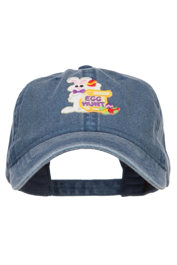Easter Bunny Egg Patched Washed Cap - Navy OSFM