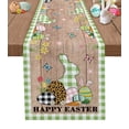 thumbnail image 1 of Easter Bunny Egg Plaid Flower Table Runners Modern Wedding Tablecloths Party Decor Table Runner Easter Decorations for Home, 1 of 6