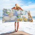 Easter Bunny Egg Rabbit Microfiber Bath Towels for Adults Soft Travel