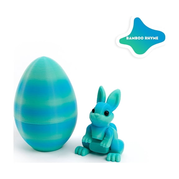 Easter Bunny Egg Set (Bamboo Rhyme) 1 Bunny Egg, Easter Egg Toy With Bunny Figure For Teens & S Decorating & Play