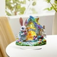 thumbnail image 1 of Easter Bunny Egg Table Decoration, Acrylic Bunny Decoration with Egg House Flat Logo Decorative Table Decoration, Bunny Sculpture Table Decoration Easter Decoration, 1 of 7