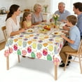 thumbnail image 1 of Easter Bunny Egg Tablecloth, Water Resistant Stain Proof Polyester Table Cover, Spring Easter Party Dining Table Decoration, 107x54 inch, 1 of 4