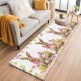 thumbnail image 1 of Easter Bunny Eggs 2'x6' Runner Rugs for Hallway Kitchen Bedside Non Slip, Spring Tulips Rustic Rabbits Colorful Plaid Entryway Rug Runners with Rubber Backing, Long Carpet Runner for Laundry Room, 1 of 8