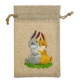 thumbnail image 1 of Easter Bunny Eggs Burlap Drawstring Pouch Bag for Easter Candy Gift Box Linen Party Favor Happy Easter Gift Bag Fillable Spring Holiday Favor, 1 of 5