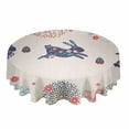 thumbnail image 1 of Easter Bunny Eggs Flowers Round Tablecloth Waterproof Wedding Banquet Table Cover Dining Decorative Tablecloth, 1 of 6