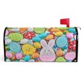 thumbnail image 1 of Easter Bunny Eggs Mailbox Cover Spring Rabbit Chicken Mailbox Covers Magnetic Mailbox Wraps Post Letter Box Cover Garden Decoratives Standard Size 18" X 21", 1 of 5